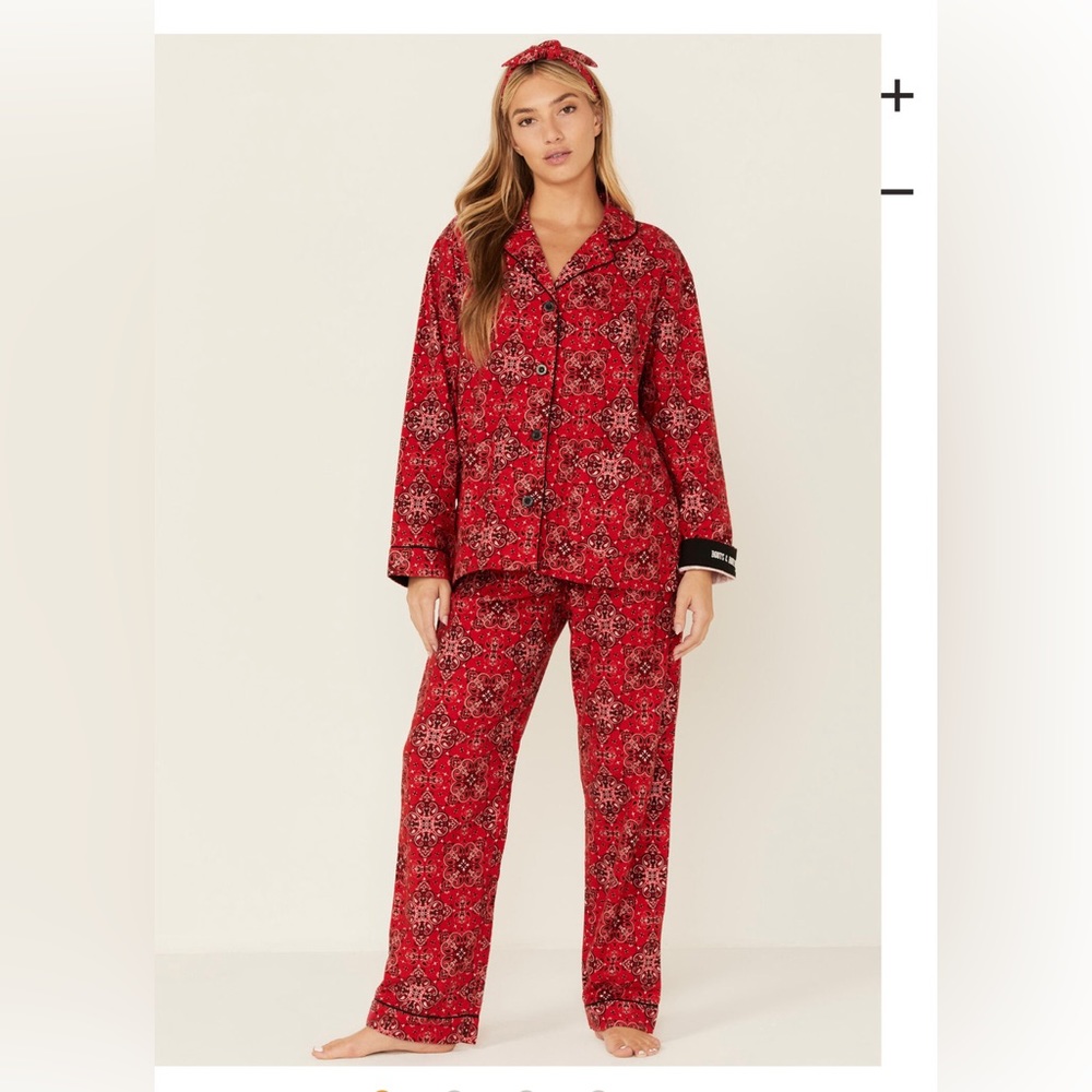 PJ Salvage Red Bandana Print Pajama Set